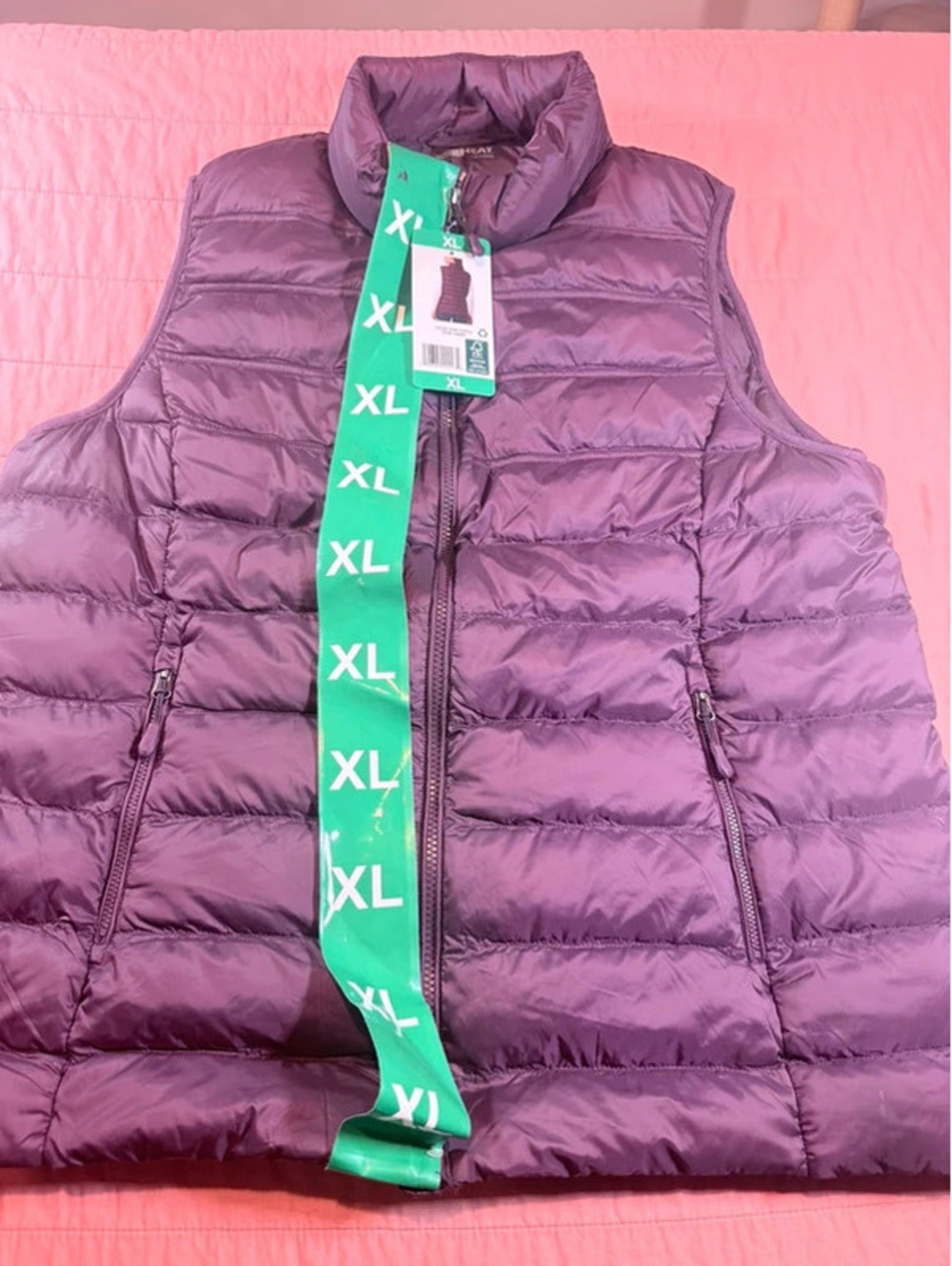 32 Degrees Heat Women’s Puffer Vest Size XL Dark Purple 1560